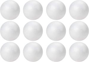 TFARC FOAM 3 Inch Craft Foam Balls 12-Pack, Polystyrene Balls for DIY Crafts School Supplies Decorations(White) by TFARC FOAM
