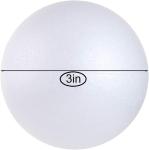 TFARC FOAM 3 Inch Craft Foam Balls 12-Pack, Polystyrene Balls for DIY Crafts School Supplies Decorations(White) by TFARC FOAM