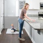 YOOFOR Retractable Baby Gate, Extra Wide Safety Kids or Pets Gate, 33â Tall, Extends to 55â Wide, Mesh Safety Dog Gate for Stairs, Indoor, Outdoor, Doorways, Hallways (Grey, 33x55 Inch (Pack of 1) by YOOFOR