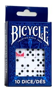 Bicycle Dice, 10 Count (Six Sided, 16 mm) by The United States Playing Card Company