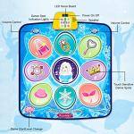 beefunni Dance Mat for Kids - Blue Frozen Themed Musical Dance Pad, Dance Game Toys with LED Lights, Including 5 Modes and 3 Challenge Levels, Birthday Gifts for Girls Boys Age 3 4 5 6 7 8-12 from beefunni