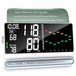 Accurate Blood Pressure Monitors 2023,Smart Track AVG BP Curve & Largest Widescreen LED Display,Adjustable Blood Pressure Cuff,Smart Blood Pressure Machine with USB Cable,Fast Automatic for 2 Users by Healthing