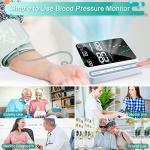 Accurate Blood Pressure Monitors 2023,Smart Track AVG BP Curve & Largest Widescreen LED Display,Adjustable Blood Pressure Cuff,Smart Blood Pressure Machine with USB Cable,Fast Automatic for 2 Users by Healthing