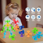 Suction Bath Toys Construction Set, Sensory Fine Motor Window Toys for Kids, Building Stacking Toys for Toddler, Educational Building Blocks Travel Toys, Good for Parent-Child Interactive Game by Yiizetony