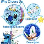 Diamond Painting Kits for Kids, 4 Pack DIY 5D Cartoon Painting Art for Kids, Diamond Arts and Crafts Kits Big Gem Diamond Dots for Children Ages 6-12 Girls Boys for Birthday Christmas Gifts 6x6 Inch from MYHALI