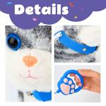 Cuteoy Electric Kitty Toy Pet Remote Control Leash Stuffed Cat Animal Walks Meows Wags Gifts for Kids, Grey 9.5" by Cuteoy