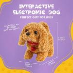 BETTERLINE Puppy Electronic Interactive Pet Dog -Walking, Barking, Tail Wagging, Stretching Companion Animal for Kids (Brown Poodle) from BetterLine