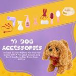 BETTERLINE Puppy Electronic Interactive Pet Dog -Walking, Barking, Tail Wagging, Stretching Companion Animal for Kids (Brown Poodle) from BetterLine