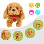 BETTERLINE Puppy Electronic Interactive Pet Dog -Walking, Barking, Tail Wagging, Stretching Companion Animal for Kids (Brown Poodle) from BetterLine