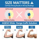 Blood Pressure Machine Upper Arm, 2 Size Cuffs M/L and XL, Medium/Large 9"-17" and Extra Large Cuff 13"-21", Accurate Automatic Digital BP Cuff Home Use, Large Backlit LCD, BP Monitor 2-User 1000 Mem from AQESO