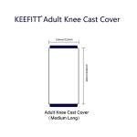 Knee Cast Cover for Shower Large Size Extended Version, Waterproof Shower Bandage and Cast Protector for Knee Replacement Surgery, Wound, Burns Watertight Protection Reusable (Large- 60cm Long) by KEEFITT