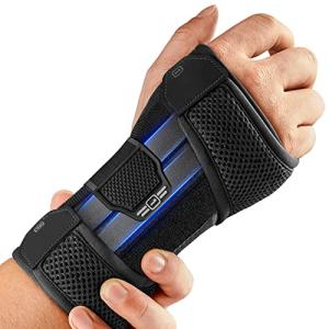 FREETOO Wrist Brace for Carpal Tunnel Relief Night Support with Soft Pad, Hand Brace with 3 Stays for Women Men Work, Adjustable Wrist Splint Fit Left Right Hand for Arthritis, Tendonitis(Right, S/M) by FREETOO