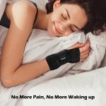 FREETOO Wrist Brace for Carpal Tunnel Relief Night Support with Soft Pad, Hand Brace with 3 Stays for Women Men Work, Adjustable Wrist Splint Fit Left Right Hand for Arthritis, Tendonitis(Right, S/M) by FREETOO