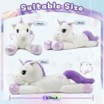Lanmore Big Unicorn Stuffed Animal Toys Soft Unicorn Plush Pillow for Girls White 43" from Lanmore