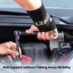 FREETOO Wrist Brace for Carpal Tunnel Relief Night Support with Soft Pad, Hand Brace with 3 Stays for Women Men Work, Adjustable Wrist Splint Fit Left Right Hand for Arthritis, Tendonitis(Right, S/M) by FREETOO