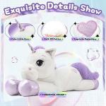 Lanmore Big Unicorn Stuffed Animal Toys Soft Unicorn Plush Pillow for Girls White 43" from Lanmore