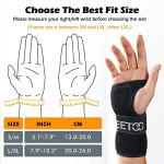 FREETOO Wrist Brace for Carpal Tunnel Relief Night Support with Soft Pad, Hand Brace with 3 Stays for Women Men Work, Adjustable Wrist Splint Fit Left Right Hand for Arthritis, Tendonitis(Right, S/M) by FREETOO