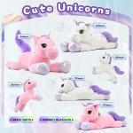 Lanmore Big Unicorn Stuffed Animal Toys Soft Unicorn Plush Pillow for Girls White 43" from Lanmore