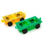PicassoTiles 2pcs Magnetic Tiles Expansion Car Truck Building Blocks Compatible Set, Kids Magnet Bricks STEM Learning Toys, Magnetic Add-ons, Car Toys, Toddler Preschool 3 Years and up Boys and Girls from PicassoTiles