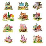 KEENTAME 3D Puzzles Gift Set for Kids DIY Jigsaw Toys Paper and EPS Foam Board and Adults Fun and Creative DIY Model Building kit for Kids Toys for Girls and Boys. (House Series (12 Sets)) from KEENTAME