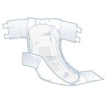 FitRight OptiFit Extra Adult Briefs, Incontinence Diapers with Tabs, Moderate Absorbency, 2XL, 60 to 70", 20 Count by Medline Industries Healthcare