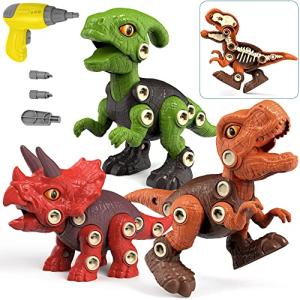 Batlofty Dinosaur Toys for 3 4 5 6 7 Year Old, Take Apart Dinosaur Toys with Electric Drill, STEM Construction Educational Toys with Skeleton, Birthday Christmas Easter Gift for Boys Girls by Transjoy Toys Limited Company