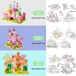 KEENTAME 3D Puzzles Gift Set for Kids DIY Jigsaw Toys Paper and EPS Foam Board and Adults Fun and Creative DIY Model Building kit for Kids Toys for Girls and Boys. (House Series (12 Sets)) from KEENTAME