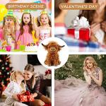 Gluutoyashop Highland Cow Stuffed Animal Scottish Highland Cow Plush Toy Cute Farm Plushie Christmas Birthday Gifts for Adults Boys Girls (Brown, 11 in) by Beyuemeng