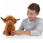 Gluutoyashop Highland Cow Stuffed Animal Scottish Highland Cow Plush Toy Cute Farm Plushie Christmas Birthday Gifts for Adults Boys Girls (Brown, 11 in) by Beyuemeng