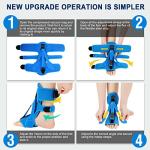 OWIMX Plantar Fasciitis Night Splint, Plantar Fasciitis Relief Brace 3 Adjustable Straps Plantar Fasciitis Night Splint Relief Plantar Fasciitis | Achilles Tendonitis | Foot Drop (Blue) by OWIMX