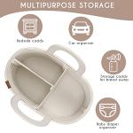 PeraBella 2-in-1 Baby Diaper Caddy Organizer for Changing Table, Cotton Rope Diaper Basket for Boy, Girl, Gift for Baby Shower, Nursery Diaper Organizer, Portable Diaper Storage, Car Caddy Organizer from The Sinars Company