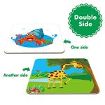 48 Animal Matching Puzzles with Error-Correction Mechanism Pre-Primer in 2 Pieces, Perfect for Preschool Learning (24 Blocks Double Sided) from SpriteGru