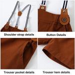 YUEMION Newborn Baby Boy Clothes Suits, Toddler Dress Shirt With Bowtie + Suspender Pants Outfit Sets Gentleman Wedding 0-18M from 