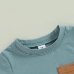 fhutpw Baby Toddler Boy Clothes Summer Outfits 6 12 18 24 Months Patchwork Short Sleeve T Shirt & Shorts Sets with Pockets by 