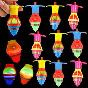 9Pack LED Light Up Spinning Tops with Gyroscope, LED Flashing Spinning Toys for Kids, Party Favors Goodie Bag Fillers Glow Dark Party Supply Bulk Toys by Zanshen