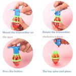 9Pack LED Light Up Spinning Tops with Gyroscope, LED Flashing Spinning Toys for Kids, Party Favors Goodie Bag Fillers Glow Dark Party Supply Bulk Toys by Zanshen