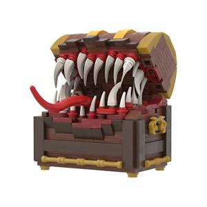 Mimic Chest Monster Building Block Kit, Mimic Chest Dice Box Toy Model, Gift for Dungeons & Dragons Players, Make a Desktop Collection Display (330 Pcs) by TTEHGB TOY