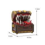 Mimic Chest Monster Building Block Kit, Mimic Chest Dice Box Toy Model, Gift for Dungeons & Dragons Players, Make a Desktop Collection Display (330 Pcs) by TTEHGB TOY