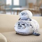 Seal Pillow, Chubby Blob Seal Plush Pillow Stuffed Animal Toy Cute Plushies Ocean Pillows (Medium) by Minimin
