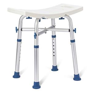 Zler Heavy Duty Shower Chair 500lb, Adjustable Height Bath and Medical Tool Free Anti-Slip Shower Bench Bathtub Stool Seat for Elderly, Senior, Handicap & Disabled from zler