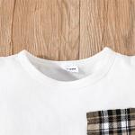 PATPAT Baby Boy Summer Clothes Crewneck Short-sleeve Top Tee Tshirt and Shorts Set White-3 6-9 Months by 