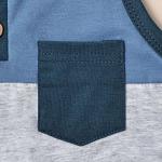 FOCUTEBB 2T Toddler Boy Clothes Baby Boys Summer Outfits Sleeveless Patchwork Shirt Tops Shorts Set Clothes Set Dark Blue 2-3T/100cm from 