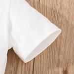 PATPAT Baby Boy Summer Clothes Crewneck Short-sleeve Top Tee Tshirt and Shorts Set White-3 6-9 Months by 