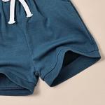 FOCUTEBB 2T Toddler Boy Clothes Baby Boys Summer Outfits Sleeveless Patchwork Shirt Tops Shorts Set Clothes Set Dark Blue 2-3T/100cm from 