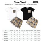 PATPAT Baby Boy Summer Clothes Crewneck Short-sleeve Top Tee Tshirt and Shorts Set White-3 6-9 Months by 