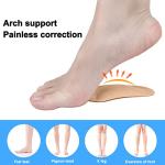 Arch Support Shoe Insoles for Women,6 Pairs Gel Arch Inserts for Plantar Fasciitis Flat Feet Soft Shoe Inserts Men Adhesive Arch Pad for Relieve Pressure and Feet Pain Black+Beige+Clear from Daiovmter