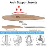 Arch Support Shoe Insoles for Women,6 Pairs Gel Arch Inserts for Plantar Fasciitis Flat Feet Soft Shoe Inserts Men Adhesive Arch Pad for Relieve Pressure and Feet Pain Black+Beige+Clear from Daiovmter