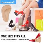 Arch Support Shoe Insoles for Women,6 Pairs Gel Arch Inserts for Plantar Fasciitis Flat Feet Soft Shoe Inserts Men Adhesive Arch Pad for Relieve Pressure and Feet Pain Black+Beige+Clear from Daiovmter