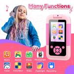 Eltrynic Kids Phone Christmas Birthday Gifts for Girls Children Ages 3-6, Portable MP3 Player for Kids, Toddler Learning Toy for 3 4 5 6 7 8 Year Old Girl (Pink) from Eltrynic