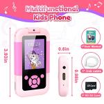 Eltrynic Kids Phone Christmas Birthday Gifts for Girls Children Ages 3-6, Portable MP3 Player for Kids, Toddler Learning Toy for 3 4 5 6 7 8 Year Old Girl (Pink) from Eltrynic